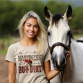 You Can’t Buy Happiness But You Can Buy Dirt Western Graphic Tee – Country Horse Lover Shirt for Women